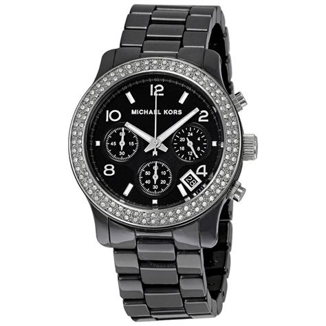 mk5190 michael kors watch|Michael Kors Black Dial Black Ceramic Bracelet Chronograph .